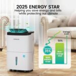 Deshumidificador Kesnos YDA-120 120 Pintas Energy Star Sótano y Hogar 6500 ft²