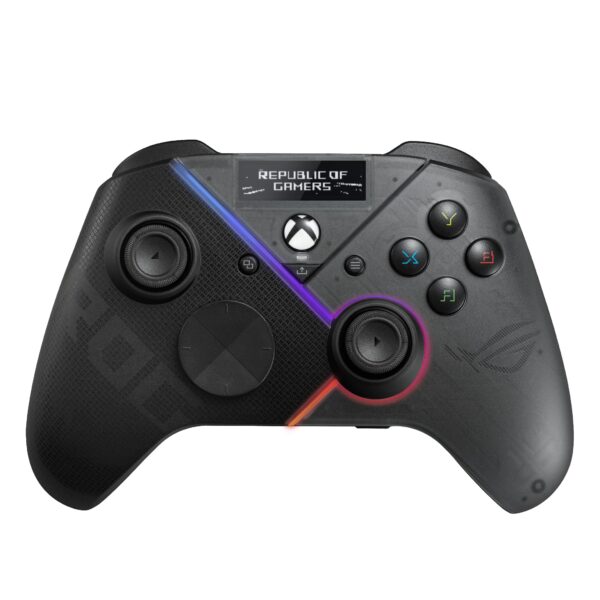 Control de videojuegos ASUS ROG Raikiri Pro GD300X pantalla OLED conectividad tri-modo 4 botones traseros reasignables d