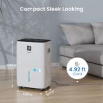 Deshumidificador Energy Star Yaufey JD025Q-80 80 pintas compresor inteligente cobertura 5000 pies cuadrados para sótano