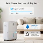 Deshumidificador Energy Star Yaufey JD025Q-80 80 pintas compresor inteligente cobertura 5000 pies cuadrados para sótano