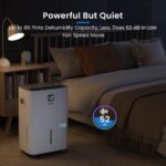 Deshumidificador Energy Star Yaufey JD025Q-80 80 pintas compresor inteligente cobertura 5000 pies cuadrados para sótano