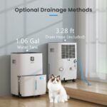 Deshumidificador Energy Star Yaufey JD025Q-80 80 pintas compresor inteligente cobertura 5000 pies cuadrados para sótano