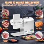 VEVOR Ablandador de carne comercial, herramienta de cocina de acero inoxidable resistente con asa, pinza para carne y ce