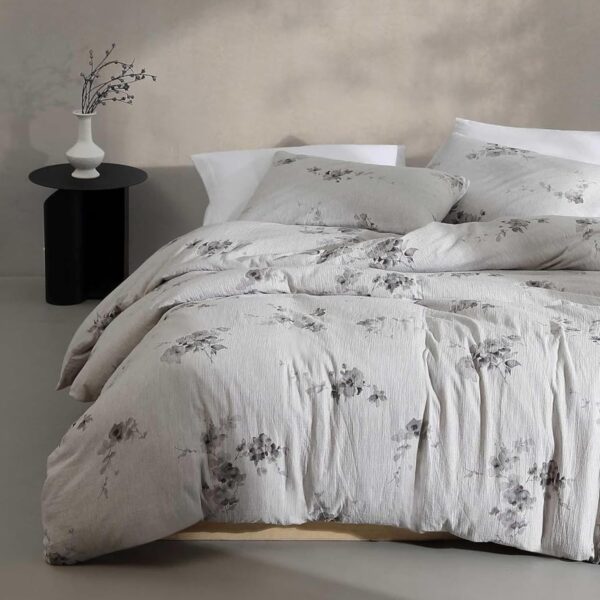 Calvin Klein Aquarelle Floral Revman International USHSA51277343 juego de edredon King gris estampado floral certificado