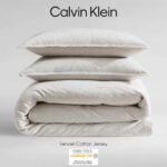 Edredon jersey mezcla algodon Calvin Klein Revman International USHSA51277634 marfil king 3 piezas