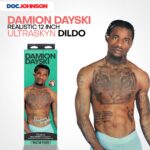 Doc Johnson Signature Series - Damion Dayski - Consolador ULTRASKYN de 12 pulgadas con ventosa extraíble Vac-U-Lock - Co