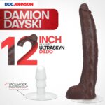Doc Johnson Signature Series - Damion Dayski - Consolador ULTRASKYN de 12 pulgadas con ventosa extraíble Vac-U-Lock - Co