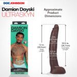 Doc Johnson Signature Series - Damion Dayski - Consolador ULTRASKYN de 12 pulgadas con ventosa extraíble Vac-U-Lock - Co