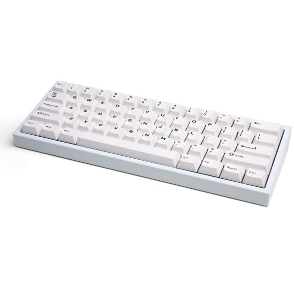 Teclado mecánico gaming 60% CyberPowerPC CK60W blanco intercambiable en caliente carcasa CNC aluminio interruptores Gate
