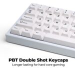 Teclado mecánico gaming 60% CyberPowerPC CK60W blanco intercambiable en caliente carcasa CNC aluminio interruptores Gate
