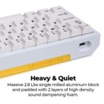 Teclado mecánico gaming 60% CyberPowerPC CK60W blanco intercambiable en caliente carcasa CNC aluminio interruptores Gate