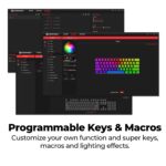 Teclado mecánico gaming 60% CyberPowerPC CK60W blanco intercambiable en caliente carcasa CNC aluminio interruptores Gate