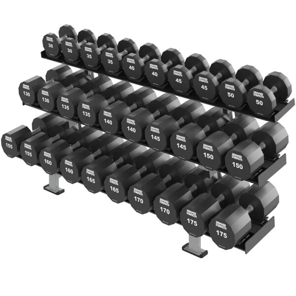 Hammer Strength - Mancuerna de uretano de 12 lados, 27.5 libras (1 mancuerna)