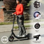 H-1 Pro Series Ace R350/R450 Foldable Electric Scooter with 350W/450W Brushless Motor, 15.5 to 20 mph Max Speed, 10” Sel
