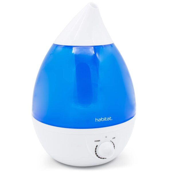 Humidificador Ultrasónico HealthSmart Habitat 40-687-000 Niebla Fría 2.5 L con Luz LED 24 Horas Continuas para Dormitori