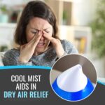 Humidificador Ultrasónico HealthSmart Habitat 40-687-000 Niebla Fría 2.5 L con Luz LED 24 Horas Continuas para Dormitori