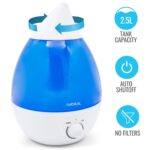 Humidificador Ultrasónico HealthSmart Habitat 40-687-000 Niebla Fría 2.5 L con Luz LED 24 Horas Continuas para Dormitori