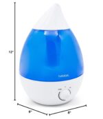 Humidificador Ultrasónico HealthSmart Habitat 40-687-000 Niebla Fría 2.5 L con Luz LED 24 Horas Continuas para Dormitori