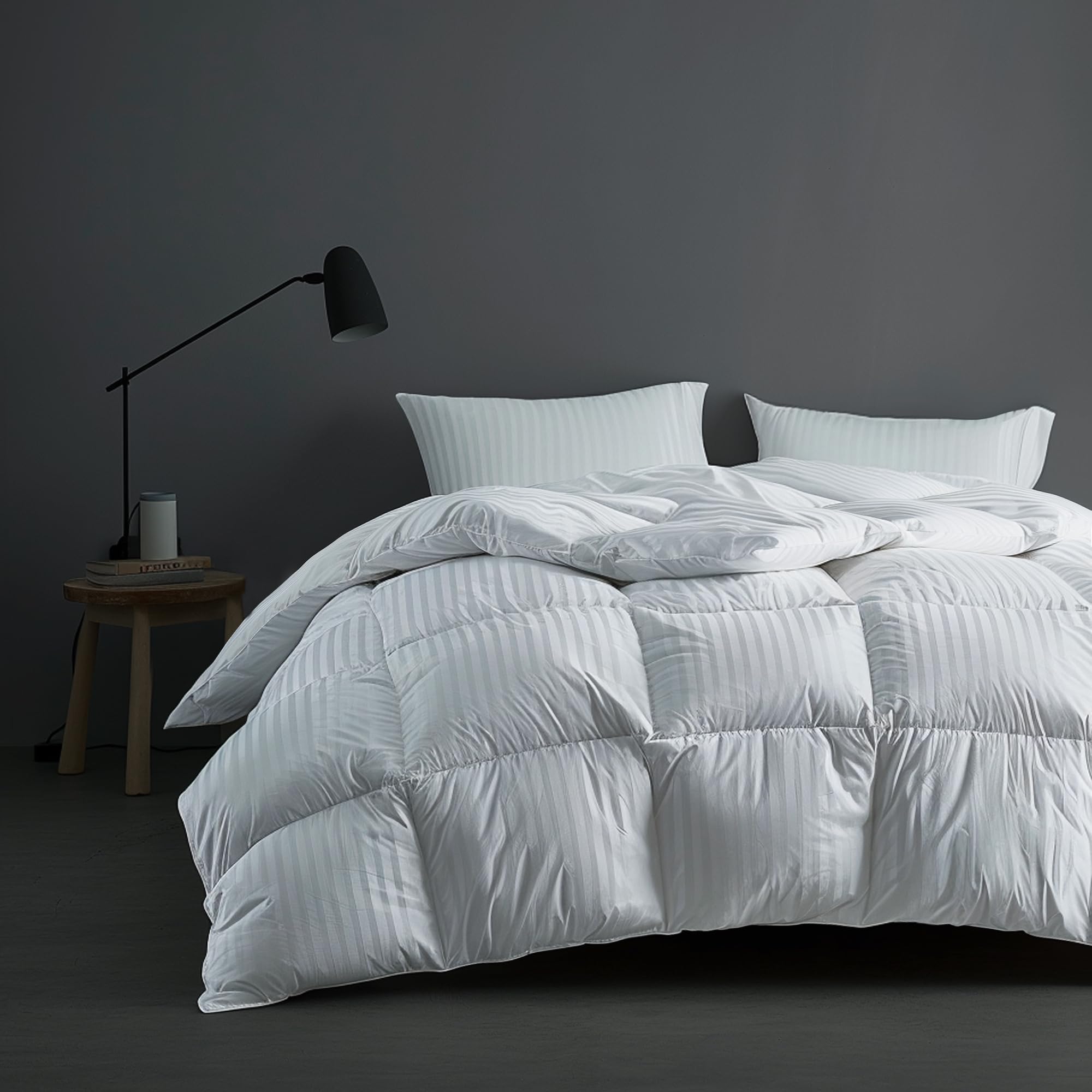 Version 1.0.0 Edredón de plumón de pato blanco Hotel Grand Blue Ridge Home Fashions 015013 500 hilos 600 poder de relleno 100% algodón
