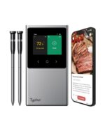 Termómetro inalámbrico WiFi Sync de Typhur, digital con 2 sondas, base inteligente, pantalla LCD, alcance ilimitado, Blu