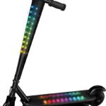 Razor Sonic Glow Scooter eléctrico negro con luces LED y altavoz inalámbrico Bluetooth,