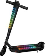 Razor Sonic Glow Scooter eléctrico negro con luces LED y altavoz inalámbrico Bluetooth,