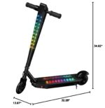 Razor Sonic Glow Scooter eléctrico negro con luces LED y altavoz inalámbrico Bluetooth,
