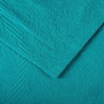 Juego de colcha de algodon Superior Victoria Home City Inc BDSPD VIC-TW-TL 2 piezas tamaño individual color verde azulad