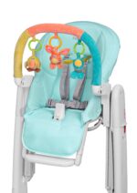 Peg Perego Tatamia Kit - Accesorio para silla alta, funda de asiento suave y barra de juego, Azzurro (azul claro)