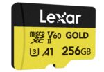 Lexar - Tarjeta Micro SD Profesional Gold de 256 GB, UHS-II, C10, U3, V60, A1, Full HD, 4K, hasta 280/180 MB/s, tarjeta