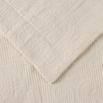 Home City Inc. Superior Florin BDSPD FLRN-KG-IV juego de colcha algodon tejido matelasse medallon King marfil 3 piezas
