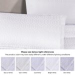 Colcha de algodon Superior Remi Home City Inc BDSPD REMI-FL-WH matrimonial blanco 3 piezas matelasse flecos geometricos