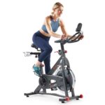 Bicicleta de ciclismo estatica Sunny Health & Fitness SF-B901SMART volante 40 libras resistencia continua asiento y mani