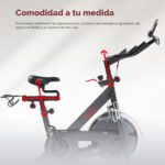 Bicicleta de ciclismo estatica Sunny Health & Fitness SF-B901SMART volante 40 libras resistencia continua asiento y mani