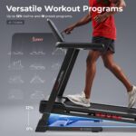 Caminadora Sunny Health Fitness SF-T723016 inclinación automática 15 niveles 12 MPH 300 lb plataforma 20 pulgadas Blueto