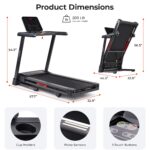 Caminadora Sunny Health Fitness SF-T723016 inclinación automática 15 niveles 12 MPH 300 lb plataforma 20 pulgadas Blueto