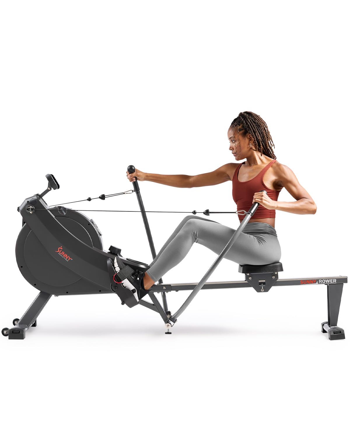 Version 1.0.0 Maquina de Remo Magnetico Sunny Health Fitness SF-RW522067 360 Grados Riel 51 Pulgadas Entrenamiento Cuerpo Completo App