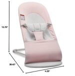 BabyBjörn Bouncer Balance Soft, tejido/jersey, rosa claro/gris | Asiento gorila ajustable 2 en 1 y silla para niños pequ