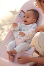 BabyBjörn Bouncer Balance Soft, tejido/jersey, rosa claro/gris | Asiento gorila ajustable 2 en 1 y silla para niños pequ