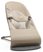 BabyBjörn Bouncer Balance Soft, caqui/beige, tejido | Asiento gorila ajustable 2 en 1 para bebé y silla para niños peque
