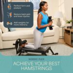 Lifepro Banco de entrenamiento Nordic Curl – Máquina de rizar isquiotibiales para gimnasio en casa y banco de glúteos co