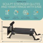 Lifepro Banco de entrenamiento Nordic Curl – Máquina de rizar isquiotibiales para gimnasio en casa y banco de glúteos co