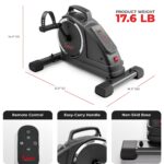 Bicicleta pedal motorizada 2 en 1 Sunny Health and Fitness SF-B020029SMART bajo escritorio cardio bajo impacto 18 veloci