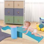 Juego de espuma suave 6 en 1, equipo de juego para escalar y gatear, parque infantil de escalada y gateo, bloques de esc