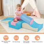 Juego de espuma suave 6 en 1, equipo de juego para escalar y gatear, parque infantil de escalada y gateo, bloques de esc