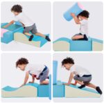 Juego de espuma suave 6 en 1, equipo de juego para escalar y gatear, parque infantil de escalada y gateo, bloques de esc