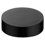 Tarros para caramelos 16 oz Restaurantware RWP1268CB redondos herméticos plástico transparente tapa negra exhibición de