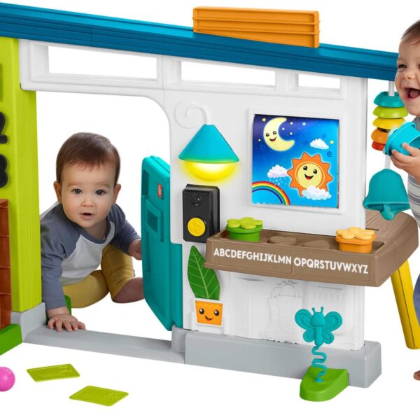 Fisher-Price Juguete de aprendizaje para bebés Laugh & Learn Ultimate Playhouse con Smart Stages y 9 accesorios de juego