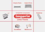 Imperia Titania Pasta Maker - La máquina está 100% fabricada en Italia, construcción de acero resistente, rodillo manual