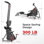 Maquina de remo magnetico Sunny Health and Fitness SF-RW523021 16 niveles silencioso 300 libras